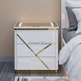 112 Bedside Table with LED Lamp and Wireless Charging