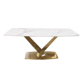 Valeo Gold Dining Table - Finestroom