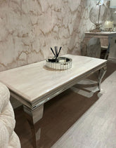 Cream Louis Chrome Coffee Table