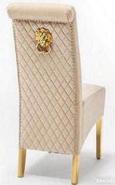 Sofia Cream Gold Lion Knocker Chiars