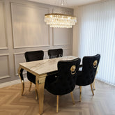 Kata Gold Louis With Victoria Black Gold Chairs