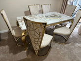 Kata Gold Louis Gold With Cream Gold Vienna Chairs