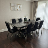 Black Arial With Black Windsor Chairs