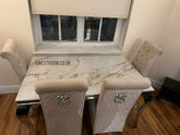 Kata Gold Louis Chrome With Mink Sofia Lion Knocker Chairs