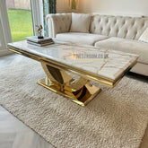 Arial Gold Coffee Tables