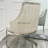 Lasco Cream Silver Dining Chairs