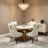 Round Cream Gold Louis With Cream Gold LK Victoria