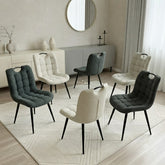 2 x Monza Dining Chairs- Grey/Black/Beige