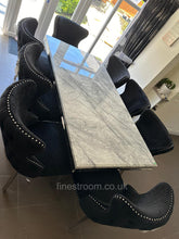 Grey Arial Dining Table With Black Valentino Chairs