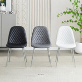 2 x Mexico PU Dining Chairs- White, Grey, Black