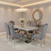 Grey Ariana Dining Table With Dark Grey Alice Chairs