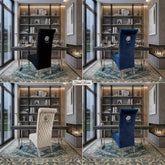 2 x Sofia Chrome Lion Knocker Chairs- Navy, Black, Mink, Grey