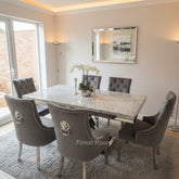 Grey Marble Milan Table with DG Majestic Chairs