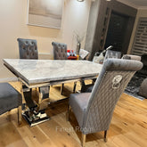 Grey Ariana Dining Table With DG Sofia Chairs