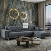Punto Relax Grey Silver Sofa Set