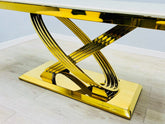 Elina Grey and Gold Marble Coffee Table