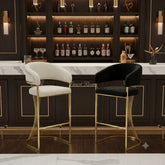 Prado Barstools- Black Gold, Cream Gold