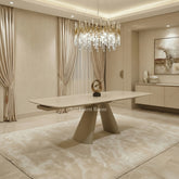 Gstaad Beige Extendable Dining Table
