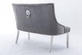Majestic High Back Bench- Grey Chrome