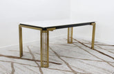 White Sorrento Gold Dining Table