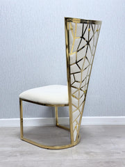 Cream Gold Elina Table With Cream Gold Vienna Chairs