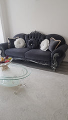 Classique Grey Silver Sofa Set