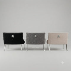 Majestic Chrome High Back Benches- Mink, Grey, Black