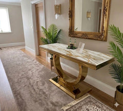Arianna Gold Console Table Range