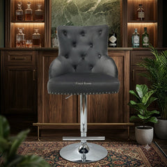Majestic Bar Stools- Crushed Velvet, Silver, HQ Silver, Navy, Dark Grey, Mink, Black