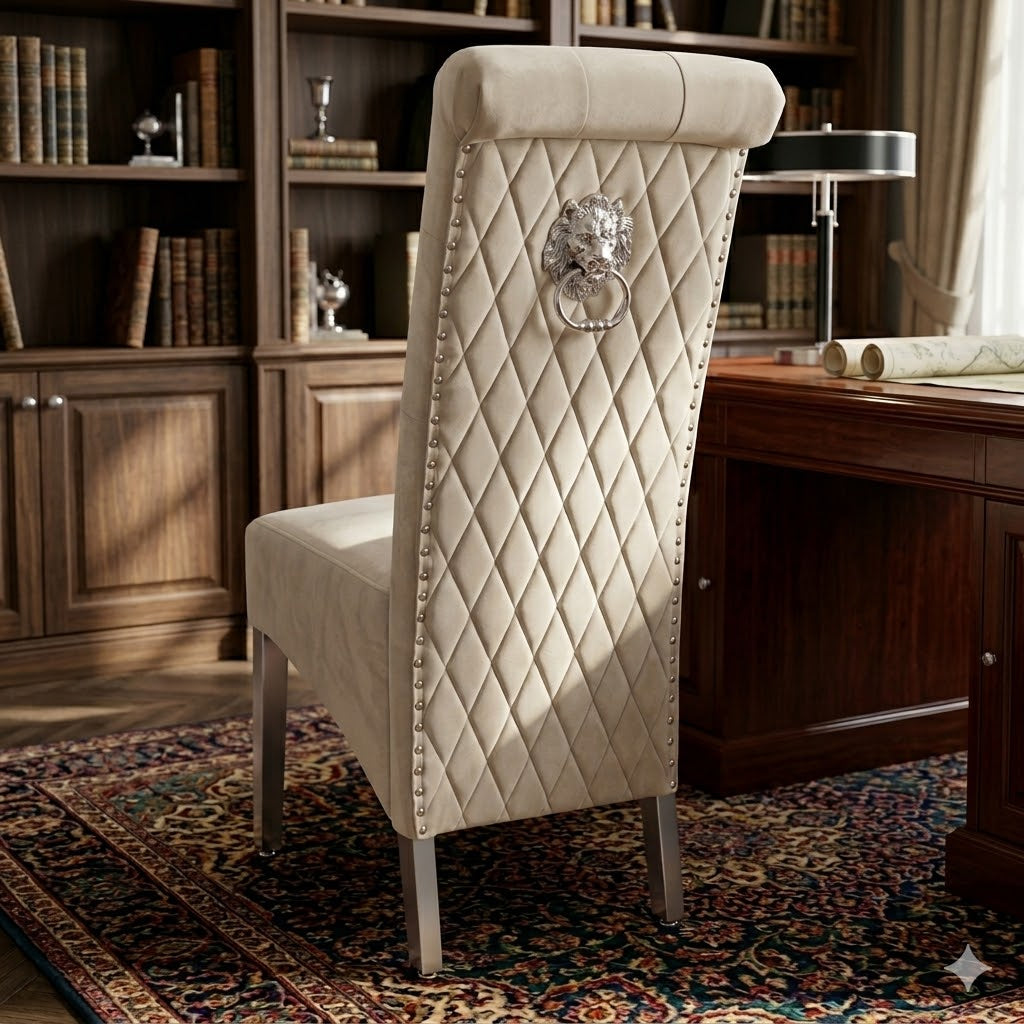 Sofia Mink Plush Velvet Dining Chair