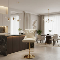 Victoria Ring Knocker Bar/Breakfast Stools - Black Gold, Cream Gold