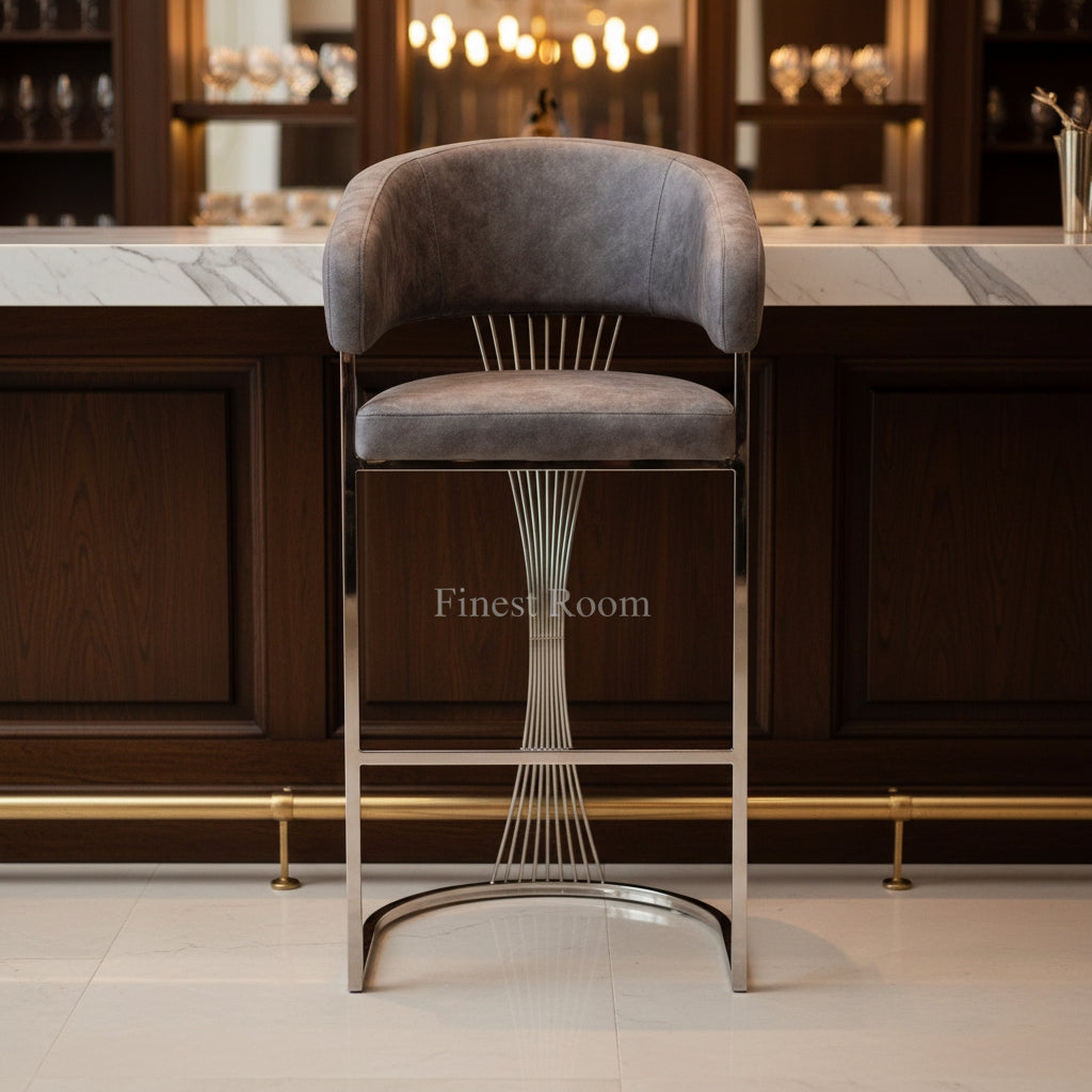Prado Grey Silver Barstools