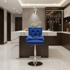 Majestic Bar Stools- Crushed Velvet, Silver, HQ Silver, Navy, Dark Grey, Mink, Black
