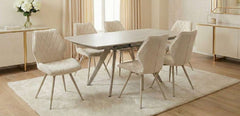 Cambridge Beige Sintered Stone Extendable Table