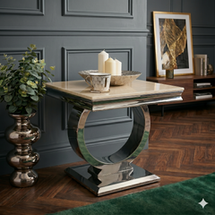 Ariana Chrome Side Tables Range