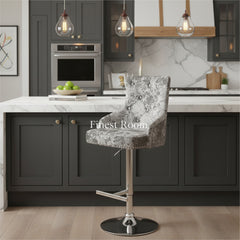 Majestic Bar Stools- Crushed Velvet, Silver, HQ Silver, Navy, Dark Grey, Mink, Black