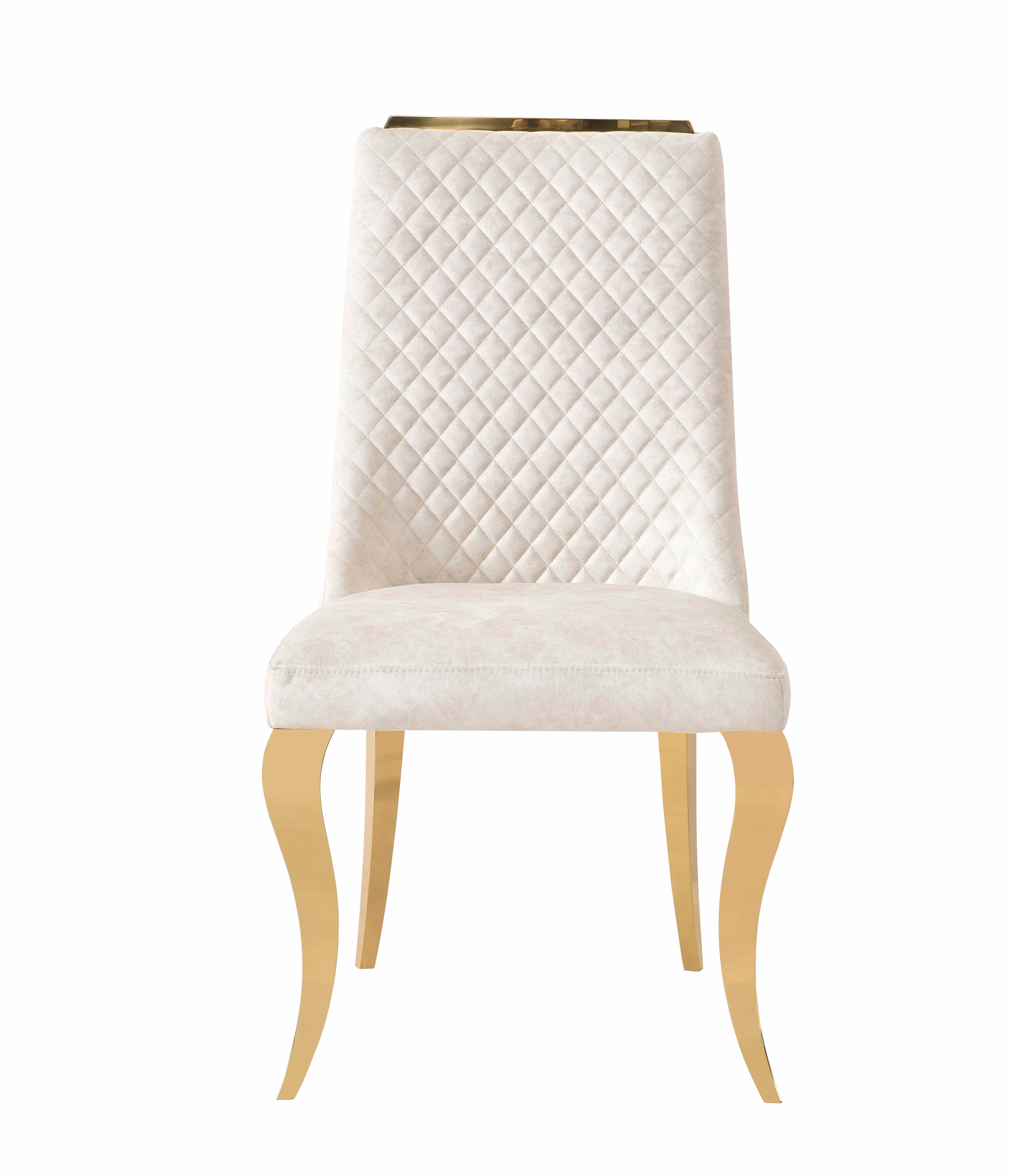 Roxby Cream Gold Dining Chairs – Finestroom