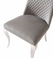 Roxby Grey and Chrome Dining Chair
