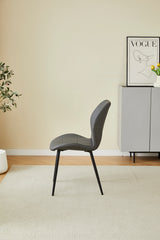 2 x Oliver PU Leather Effect Dining Chairs- White, Grey, Black