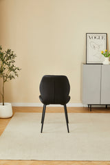 Oliver Black PU Leather Effect Dining Chairs