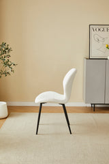 2 x Oliver PU Leather Effect Dining Chairs- White, Grey, Black