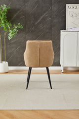 2 x Palermo PU Leather Dining Chairs- Black, Grey, Beige