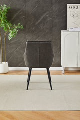 2 x Palermo PU Leather Dining Chairs- Black, Grey, Beige