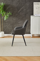 2 x Palermo PU Leather Dining Chairs- Black, Grey, Beige