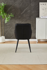 2 x Palermo PU Leather Dining Chairs- Black, Grey, Beige