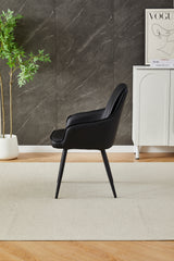 2 x Palermo PU Leather Dining Chairs- Black, Grey, Beige