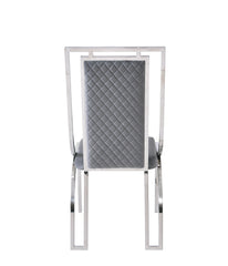 2 x Windsor Dining Chairs - Grey Silver, Black Silver