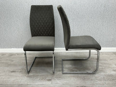 Tokyo Plush Velvet Grey Dining Chair