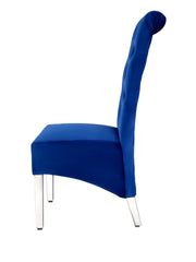 Sofia Plush Velvet Fabric Dining Chairs- Navy