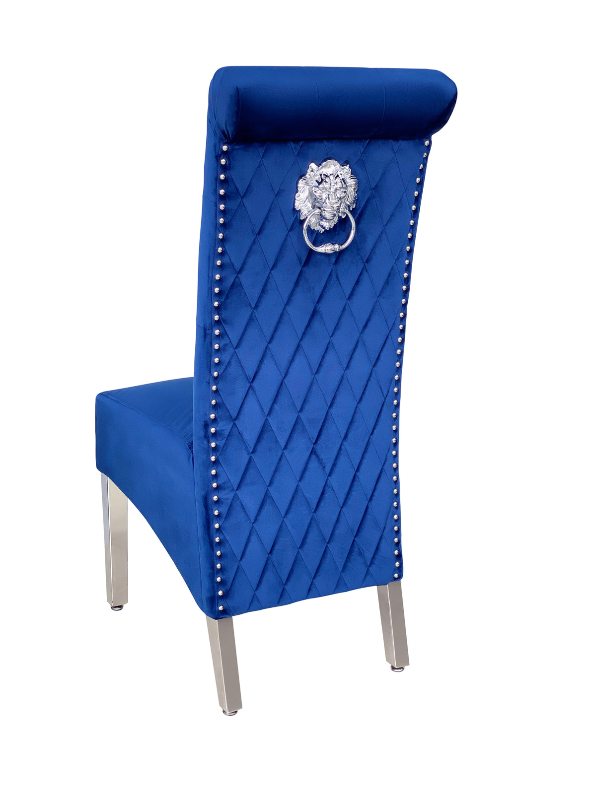 Sofia Plush Velvet Fabric Dining Chairs- Navy